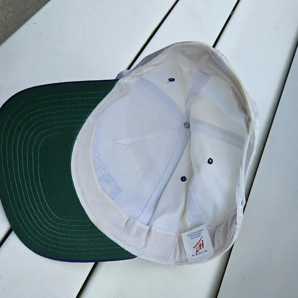 Vintage Y2K Deadstock Sherwin-Williams Paint SnapBack Hat white blue